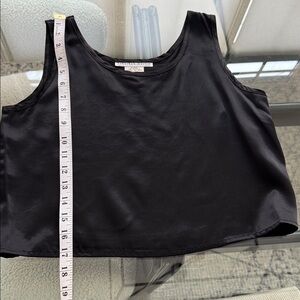 Jonathan Martin  Black Semi Sheer Blouse with satin like crop tank never worn.